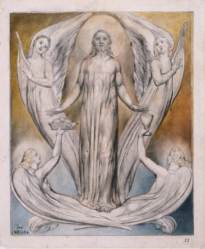 Ángeles Ministrando a Cristo, ilustración de 